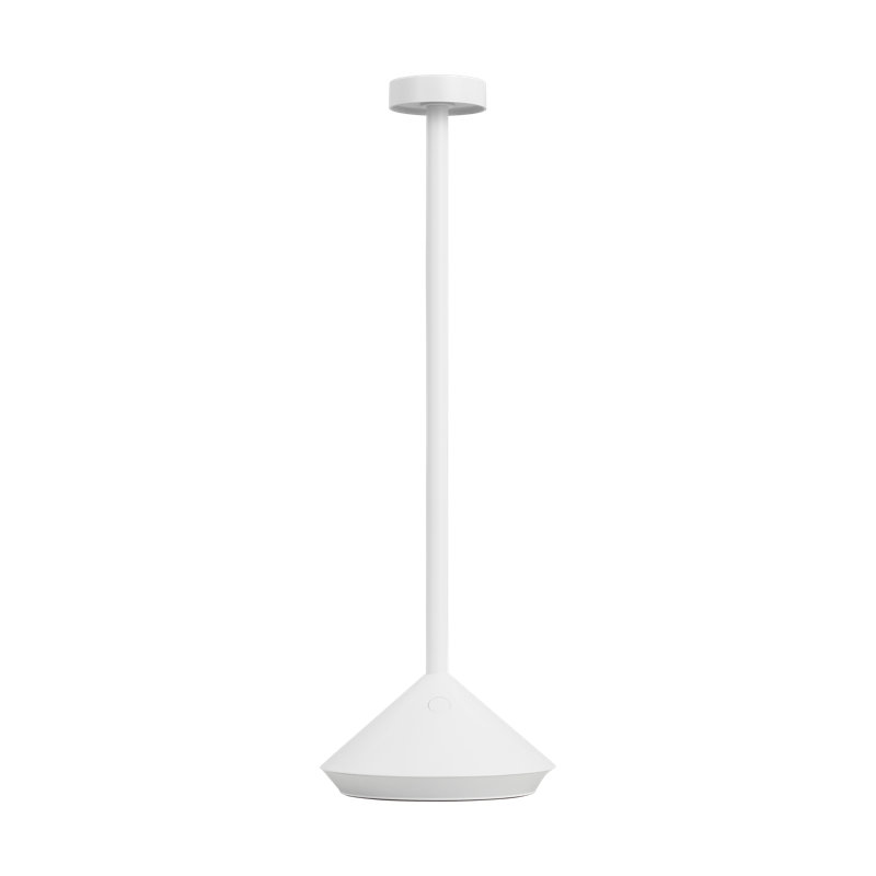Moneta Accent Rechargeable Table Lamp, Matte White