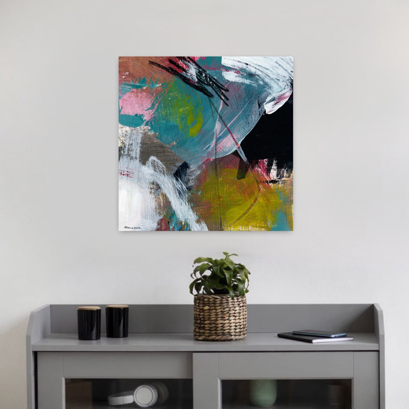 Art contemporain abstrait, H 18 po x l 18 po