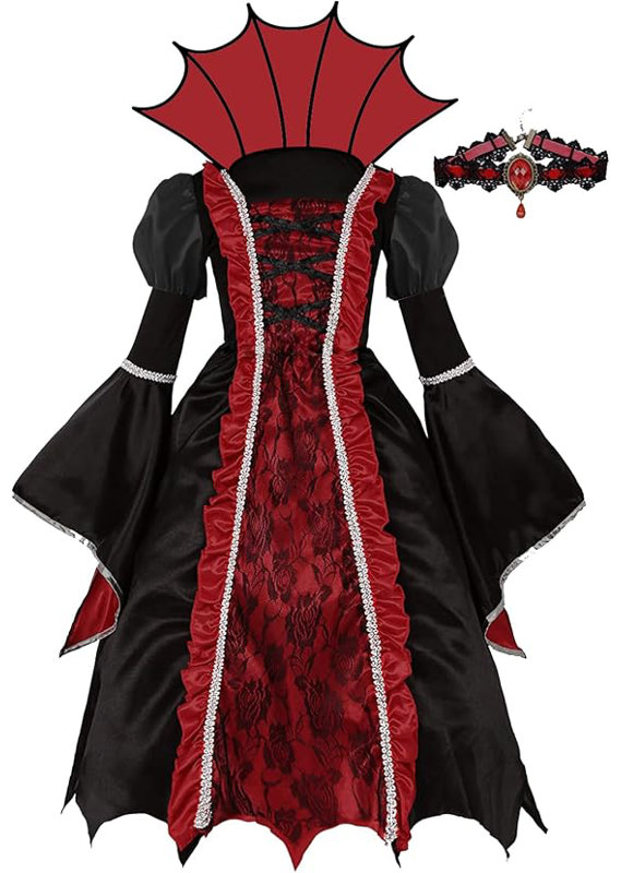 Ensemble de déguisement d'Halloween pour vampire royal, S