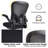 Oetjen Ergonomic Home Office Mesh Task Chair Desk Chair With Flip-up Armrest-1194238551