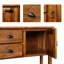 Console rétro 48 po en bois massif, 2 tiroirs et armoires, facile à assembler - table en bois brun, 48 po, utilisation polyvalente, pour la maison-2112933902