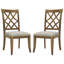 2 pièces de chaises de salle à manger en bois massif de style Mid-Century - rembourrées confortables couleur chêne blanc-1620743927