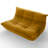 Armless 3-Seat Togo Three Seater Large Bean Bag Sofa-113399991-115636737
