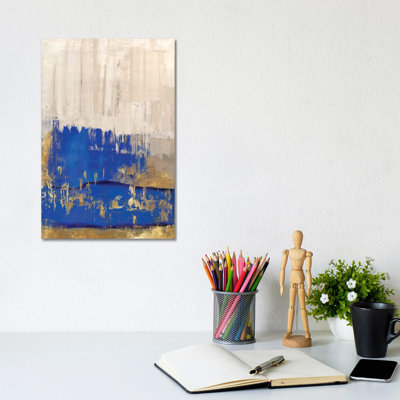 Indigo Abstract II by PI Galerie - Wrapped Canvas Painting
