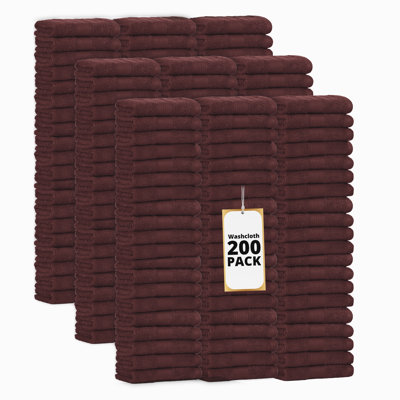 100% Cotton 600 GSM Washcloths 12 X 12 Inch Soft Absorbent, Quick Drying