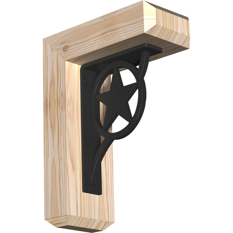 Support simple Ironcrest de 4 po Austin, H 14 po x P 11 1/2 po, Sapin Douglas de l 4 po x T 2 po (sciage brut)