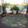 Machine Washable Indoor/Outdoor Chantille ACN1109 Green Rug