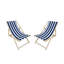 Chaise longue pliante - 2 pièces