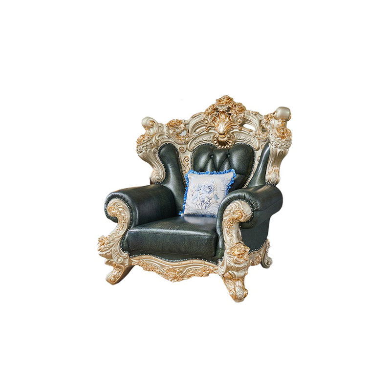 Fauteuil en cuir de vache de 55 po