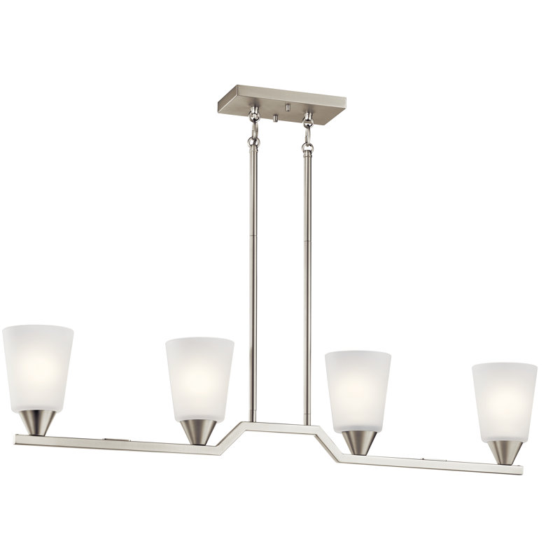  Lustre linéaire 4Lt, Nickel brossé