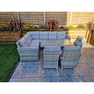 Amy Corner 9 Seater Dining Set with Cushions