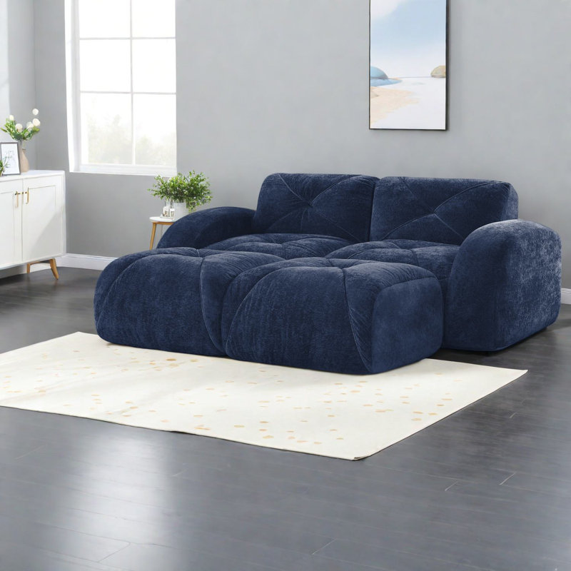 Canapés modernes en velours, conception ergonomique, sans assemblage, utilisation multi-scénario