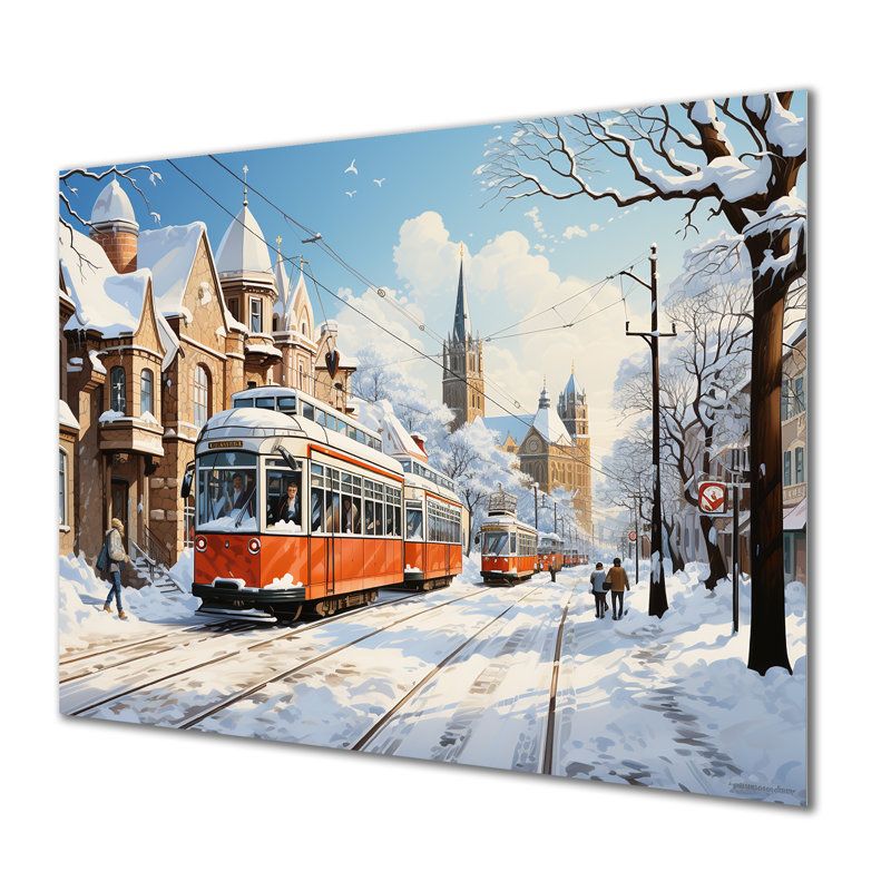Toronto City In Winter II - City Toronto, art mural en métal MT136484, H 30 po x l 40 po x P 1,5 po