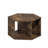 Modern Hexagonal Coffee Table with Open Storage Shelf,-1025150705