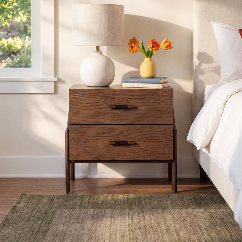 Linnell 26'' W Solid Wood Nightstand