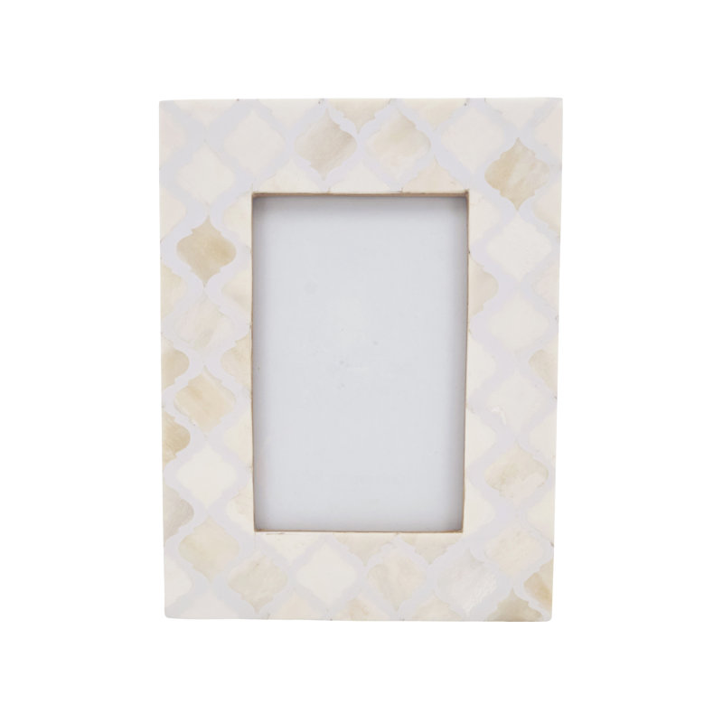 Moroccan Tile Bone Photo Frame, 5" x 7"