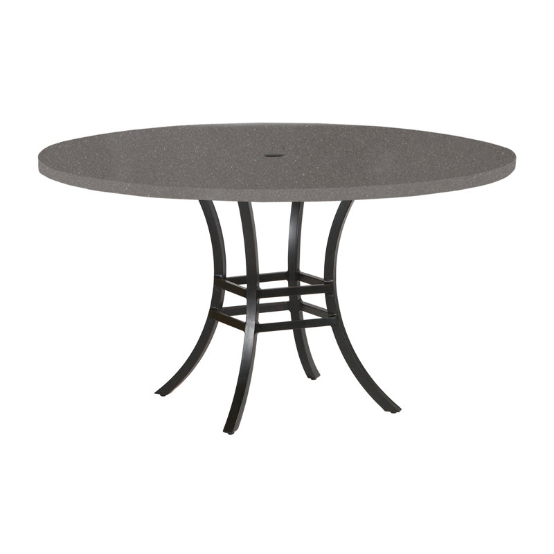Superstone 48" Round Dining Table - Dove Grey Top/ancient Earth Base, Ancient Earth, Dove Gray, 29.5" H x 48" W x 48" L