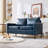 56" W Faux Leather Loveseat Sofa With USB Port-1851637533