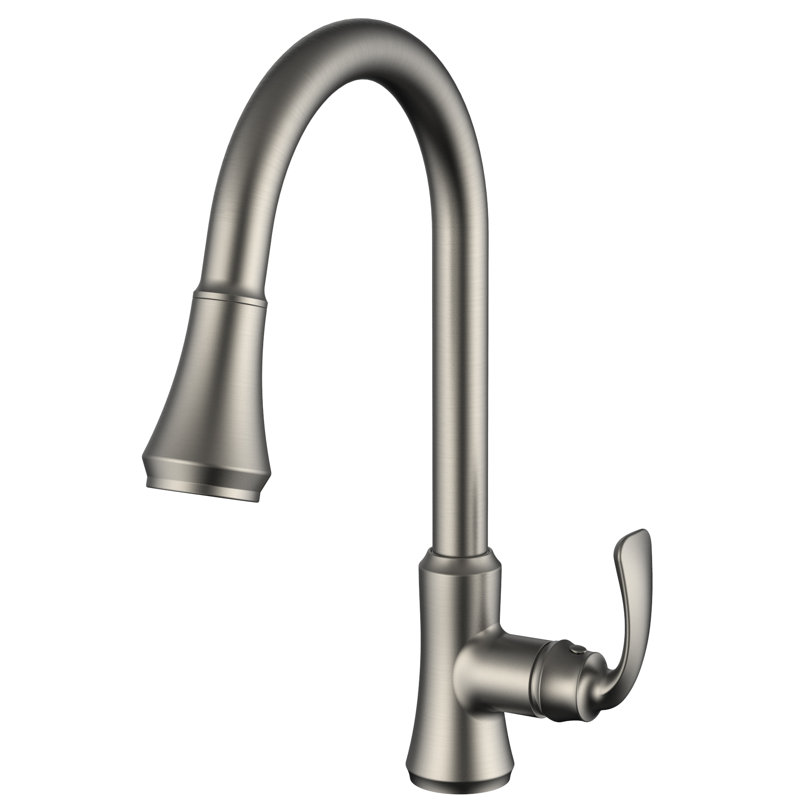 Daweier Pull Out Kitchen Faucet, Brushed Nickel