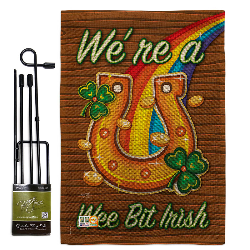 Double Sided 18.5'' H x 13'' W Polyester St. Patrick's Day Flag Set