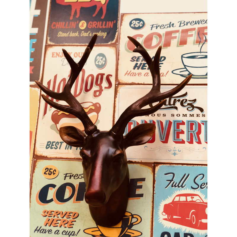 Rustic Animals Wall Decor on Resin, Copper