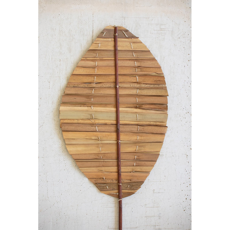  Black Woven Kejur Leaf – 48" Tall Decorative Botanical, Set Of 12, Black