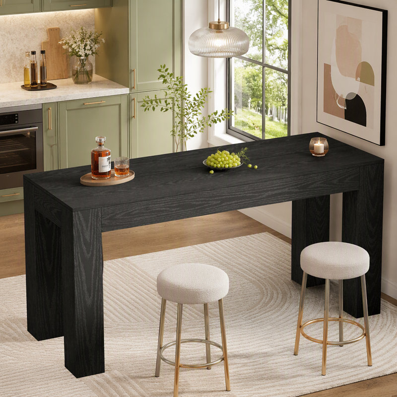 63" Long Bar Table, Rectangular Counter Height Pub Table
