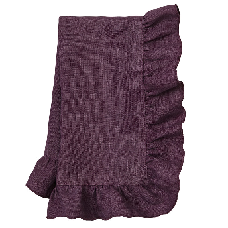 Lucca Linen Square Napkins, Eggplant
