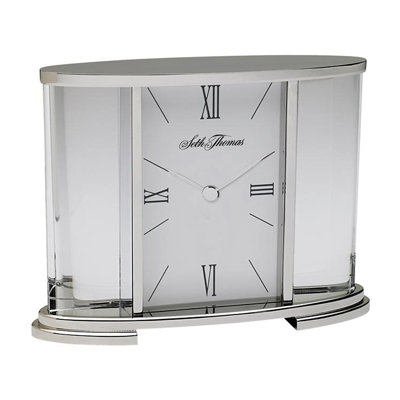 Glam Modern & Contemporary Stainless Steel Quartz movement / Crystal Tabletop Clock