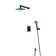 Oil Rubbed Bronze Shower System with Rainfall Showerhead and Body Jets