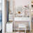 17" Diameter Led Mirror Vanity Table With 3 - Color Brightness Modifiable Lighting Fixture, Full Body Cabinet And Cushioned Stool, American Style White Dressing Package Design : Touch Enabled Mirror,