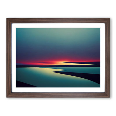 Abstract Ocean Scene - Framed Print