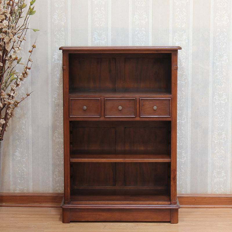 Dounia 110cm H x 75cm W Wood Standard Bookcase