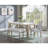 6Pc Dining Set Contemporary Style Marble Stone Table With Chairs Bench