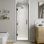 Porte de douche à charnière sans cadre avec verre trempé de 3/8 po x l 24 po x H 72 po
