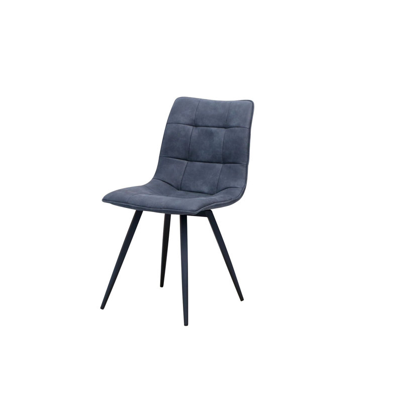 Chaise d'appoint capitonnée, Bleu