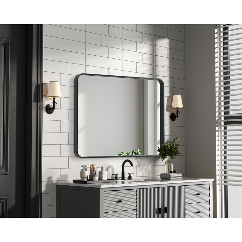 Miroir Erath, 32 po x 24 po, Noir