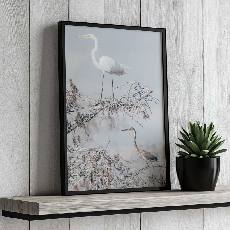 Everglades Pair by Nathan Larson Art Print, 18" H x 12" W, Gold