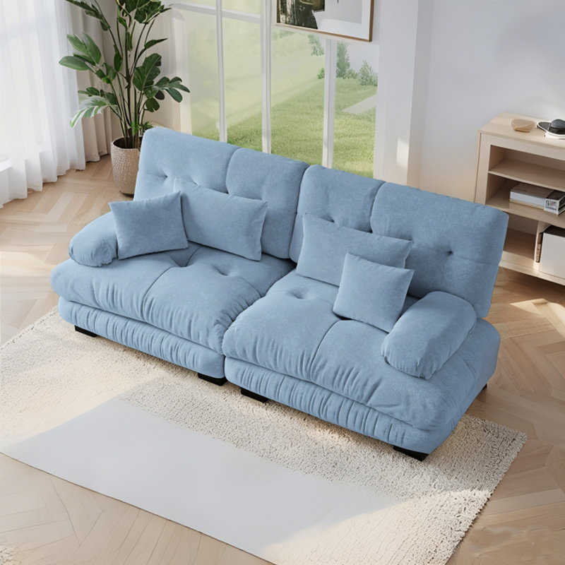 Canapé modulaire de 94,5 po avec 4 coussins décoratifs, canapé en chenille moderne et profond pour le salon, pour le salon