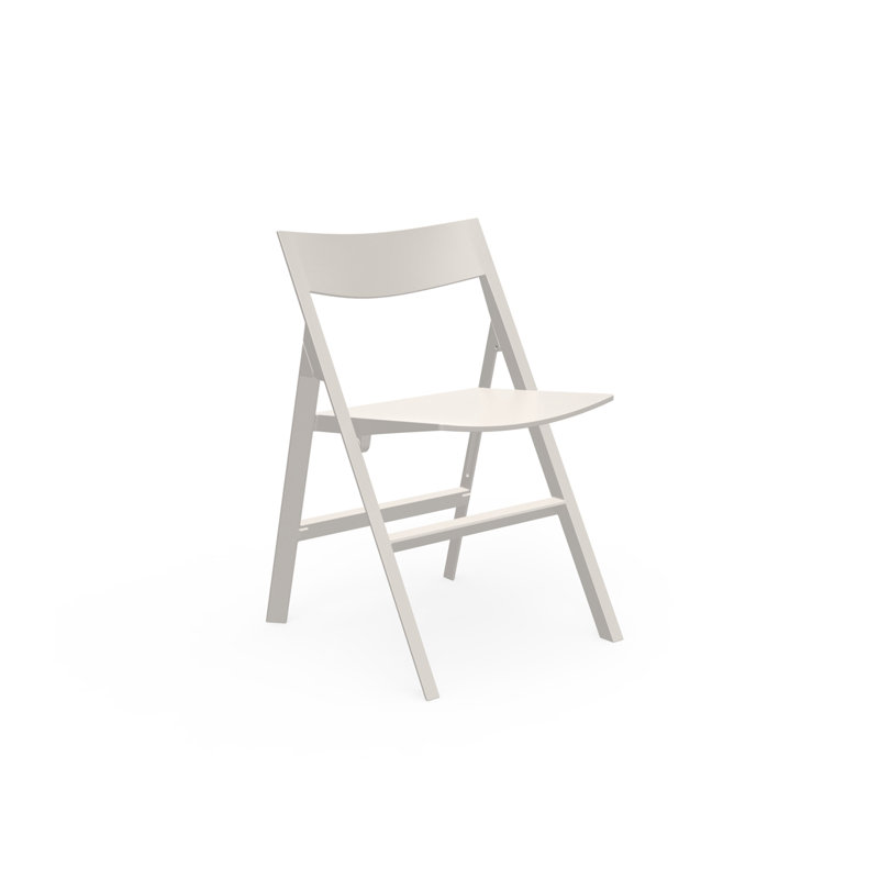 Quartz Plastic/Resin Folding Chair, Ecru