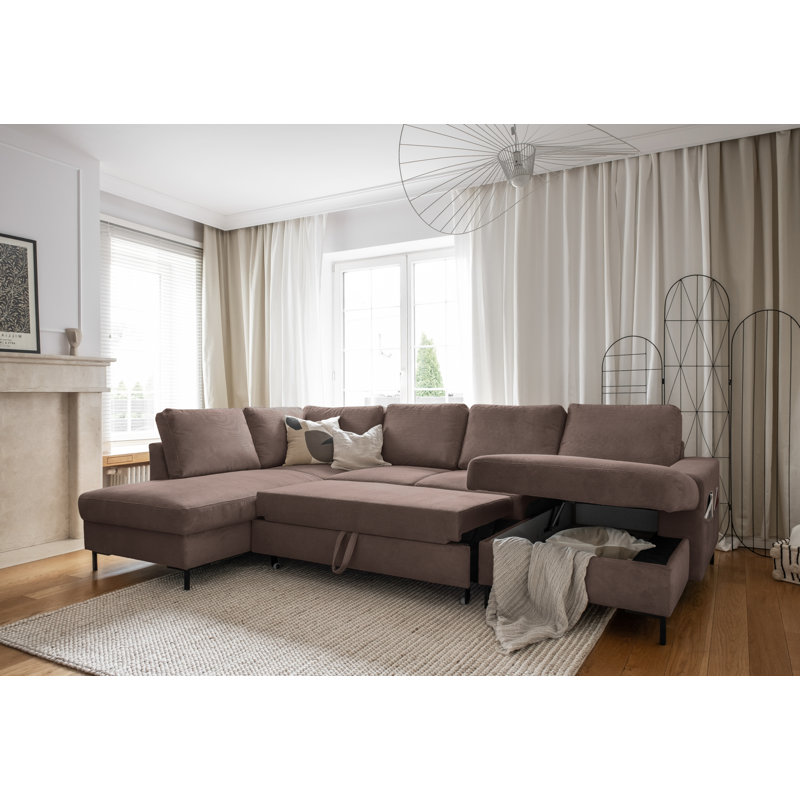 Lofty Lilly 8 seater Corner Sofa Bed, Left Hand Facing, Taupe