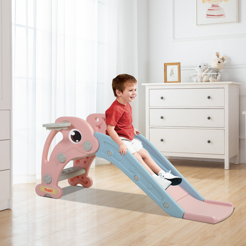 Glissoire autoportante pour tout-petits, Rose / bleu clair