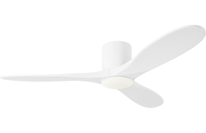 Maverick Smart Hugger LED Ceiling Fan, Matte White, 52" Wide, Matte White