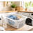 Basic Home Essentials: White Laundry Basket — 1.5-Bushel Rectangular, Lightweight Clothing Organizer