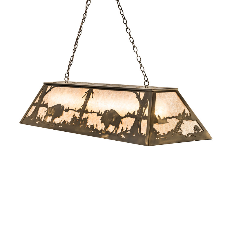 Luminaire suspendu géométrique pour table de billard à 9 lumières Old Forge