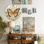 Horloge murale papillon avec motif floral pour décoration intérieure - Horloge murale moderne en verre 12 po