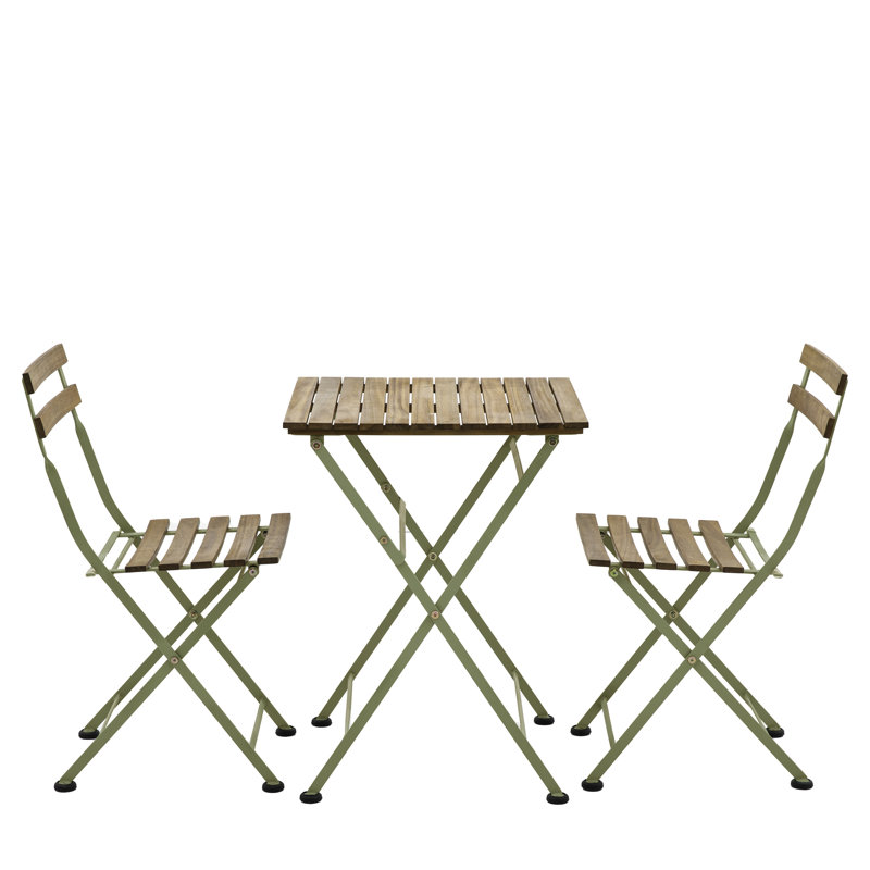 Callah 2 - Person Patio Dining Set with Square Table, Green