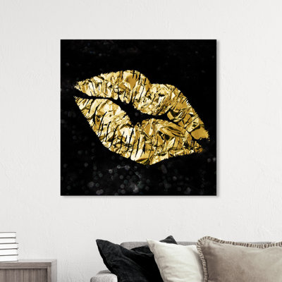 " Gold And Black Kiss "