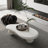 47 Inch Cloud Shaped Coffee Table with 3 Ball Legs for Living Room-872864945-898498614