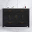 Ensemble de meuble-lavabo avec lavabo en céramique, armoire de rangement abondante - 4 portes à fermeture douce et 4 tiroirs-1547826324